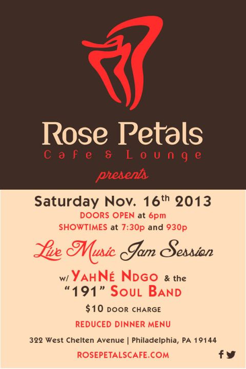 Live Music in Germantown at Rose Petals Cafe: Tonight!